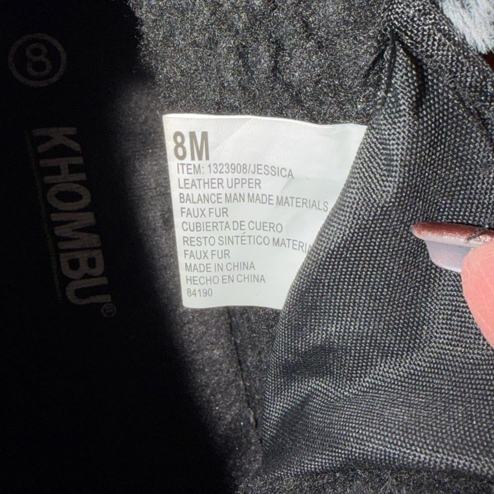 Khombu Women's Jessica Black Suede All Weather Ankle Boots, Size 8 - Picture 11 of 14